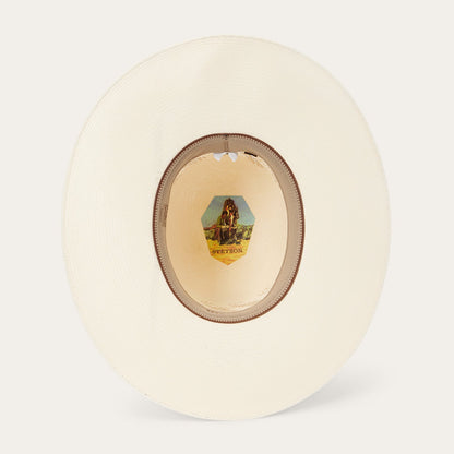 Thunder 10X Open Crown Straw Cowboy Hat Ivory Gray - Stetson