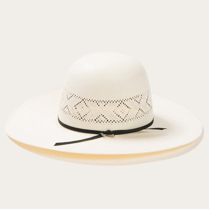Saddleman 20X Open Crown Straw Cowboy Hat Natural - Stetson