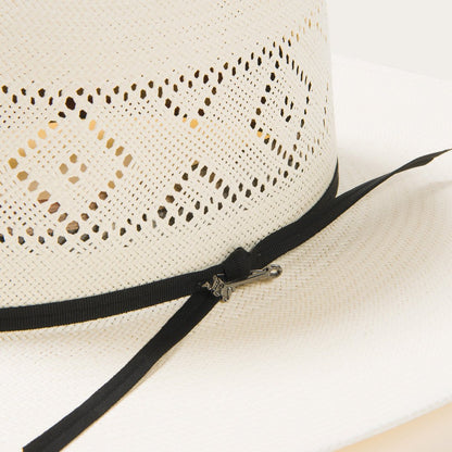 Saddleman 20X Open Crown Straw Cowboy Hat Natural - Stetson