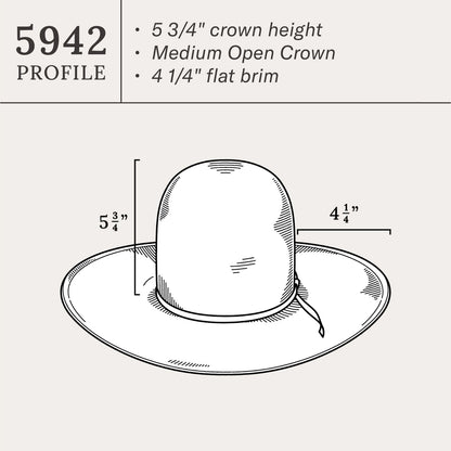 Saddleman 20X Open Crown Straw Cowboy Hat Natural - Stetson