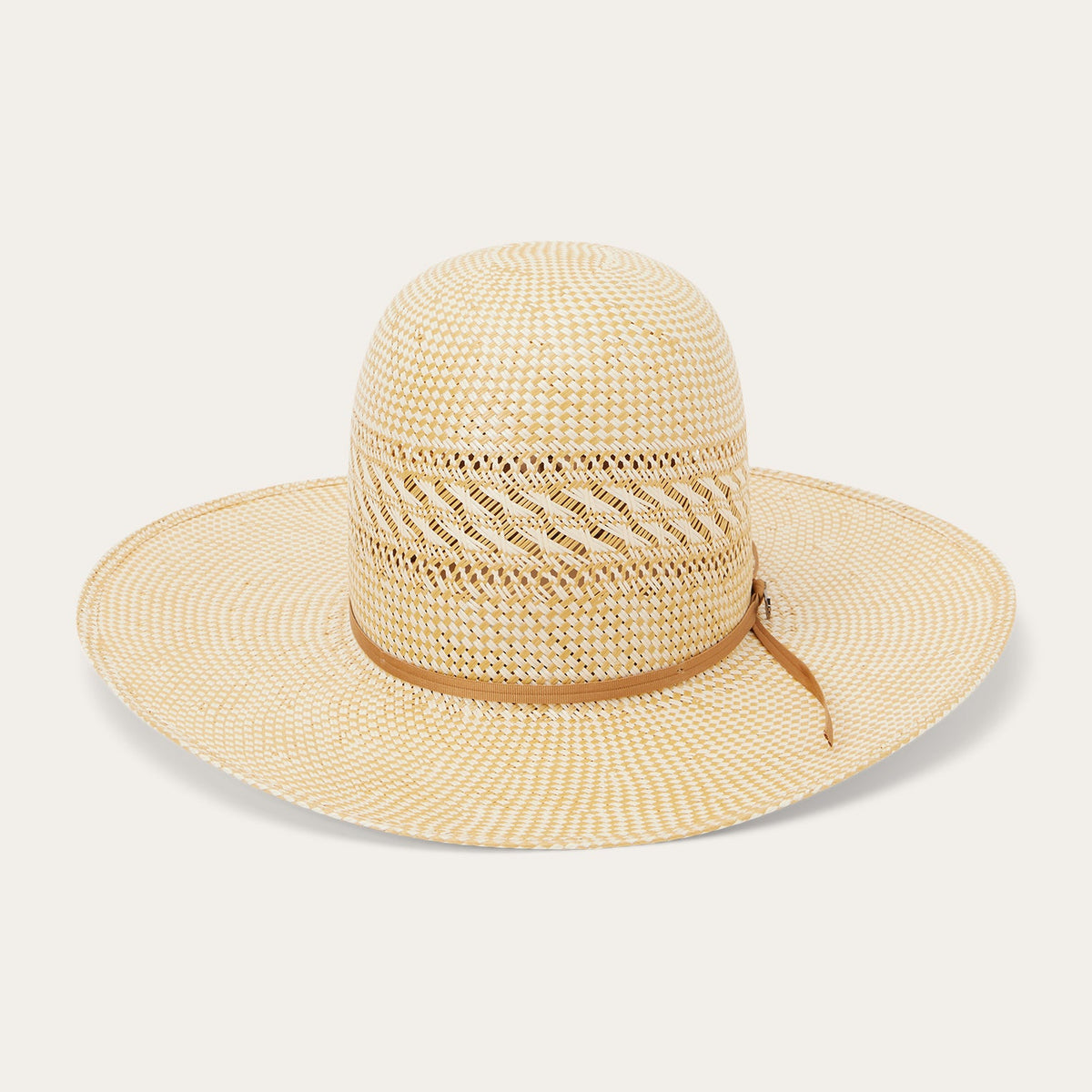 Classic 20X Open Crown Straw Cowboy Hat Ivory/Wheat - Stetson