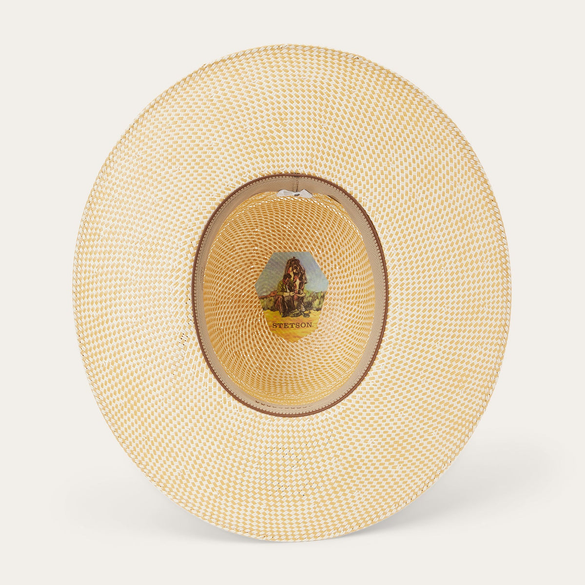 Classic 20X Open Crown Straw Cowboy Hat Ivory/Wheat - Stetson
