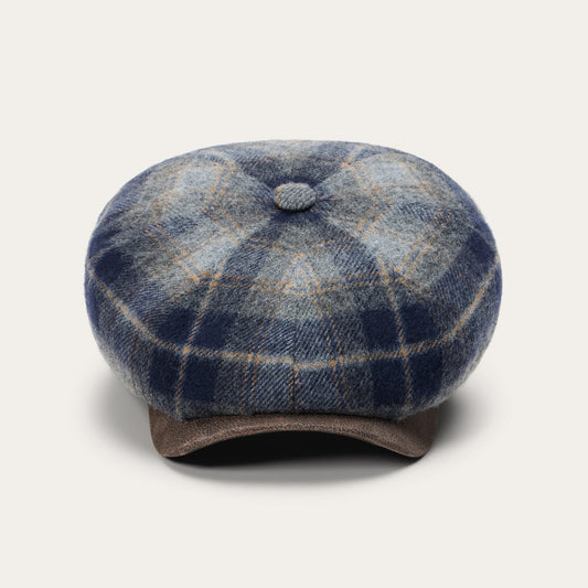 Wool Check Hatteras Blue/Grey Check - Stetson