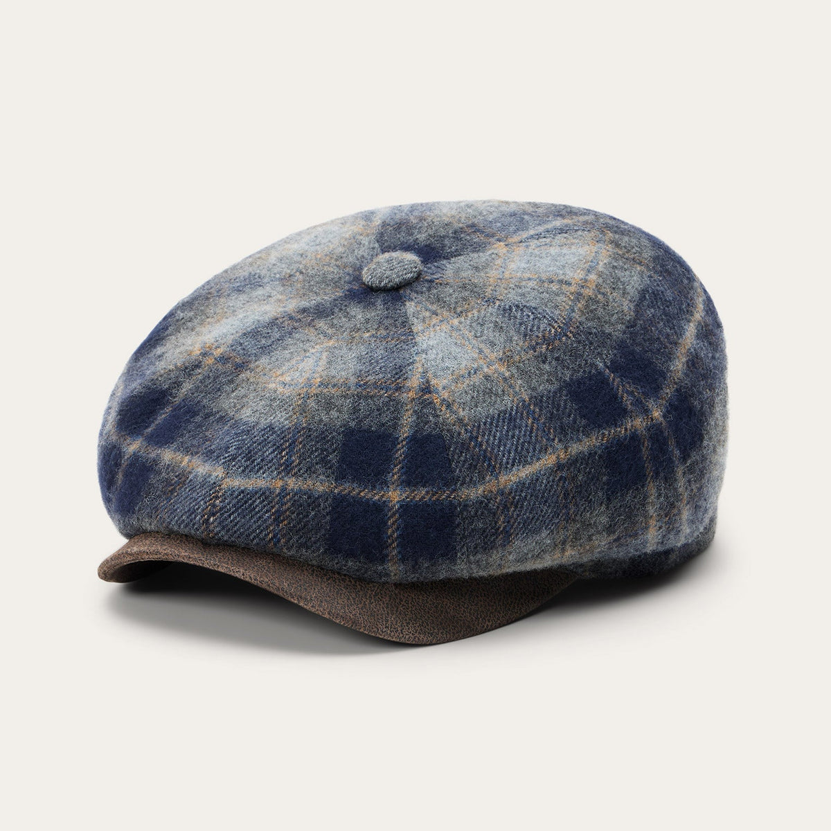 Wool Check Hatteras Blue/Grey Check - Stetson