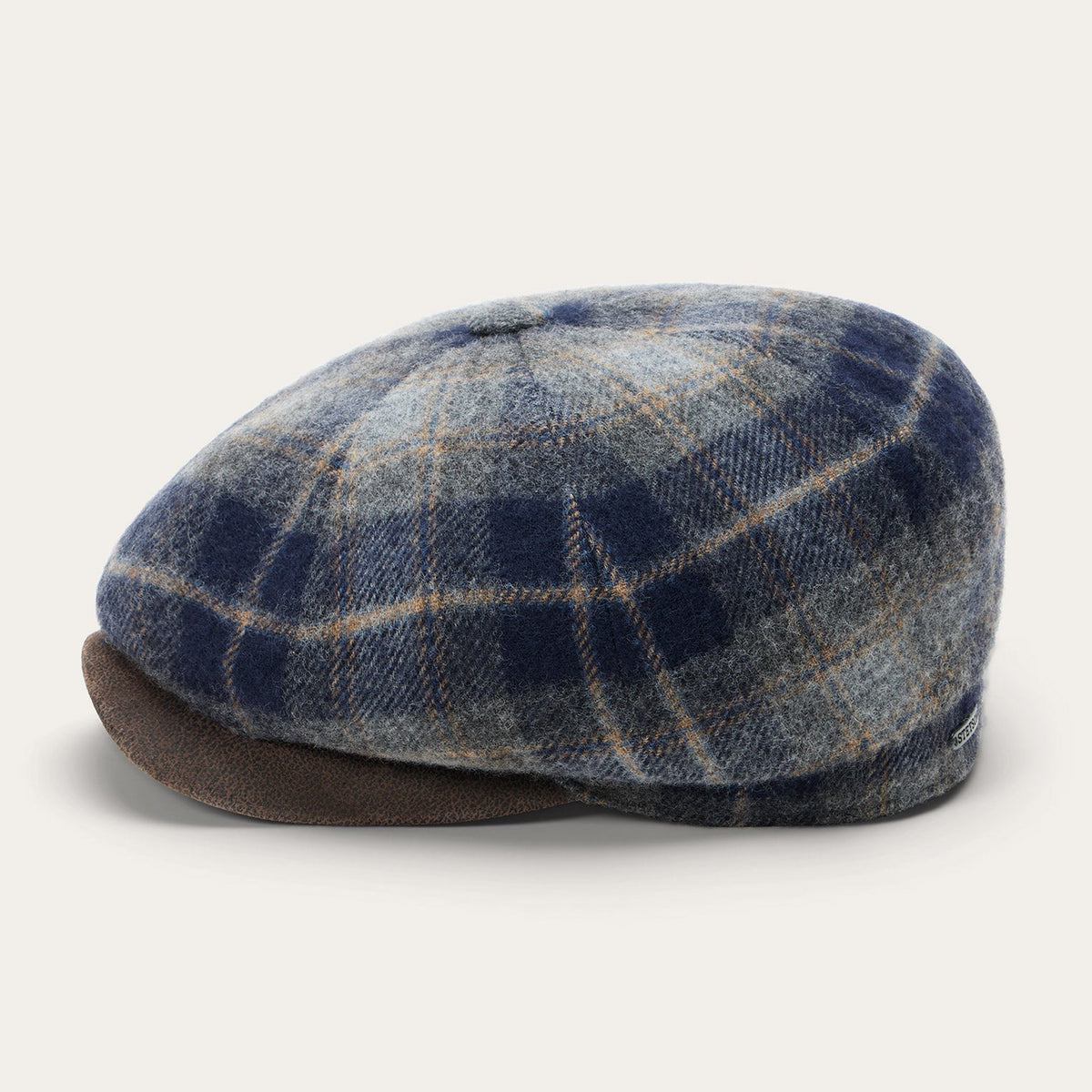 Wool Check Hatteras Blue/Grey Check - Stetson