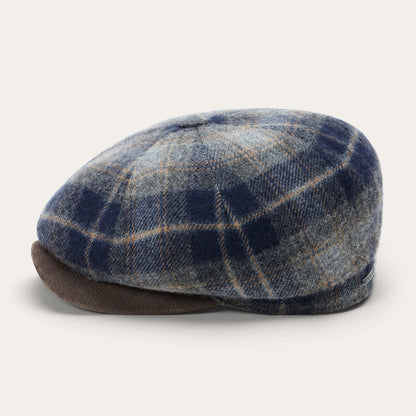 Wool Check Hatteras Blue/Grey Check - Stetson
