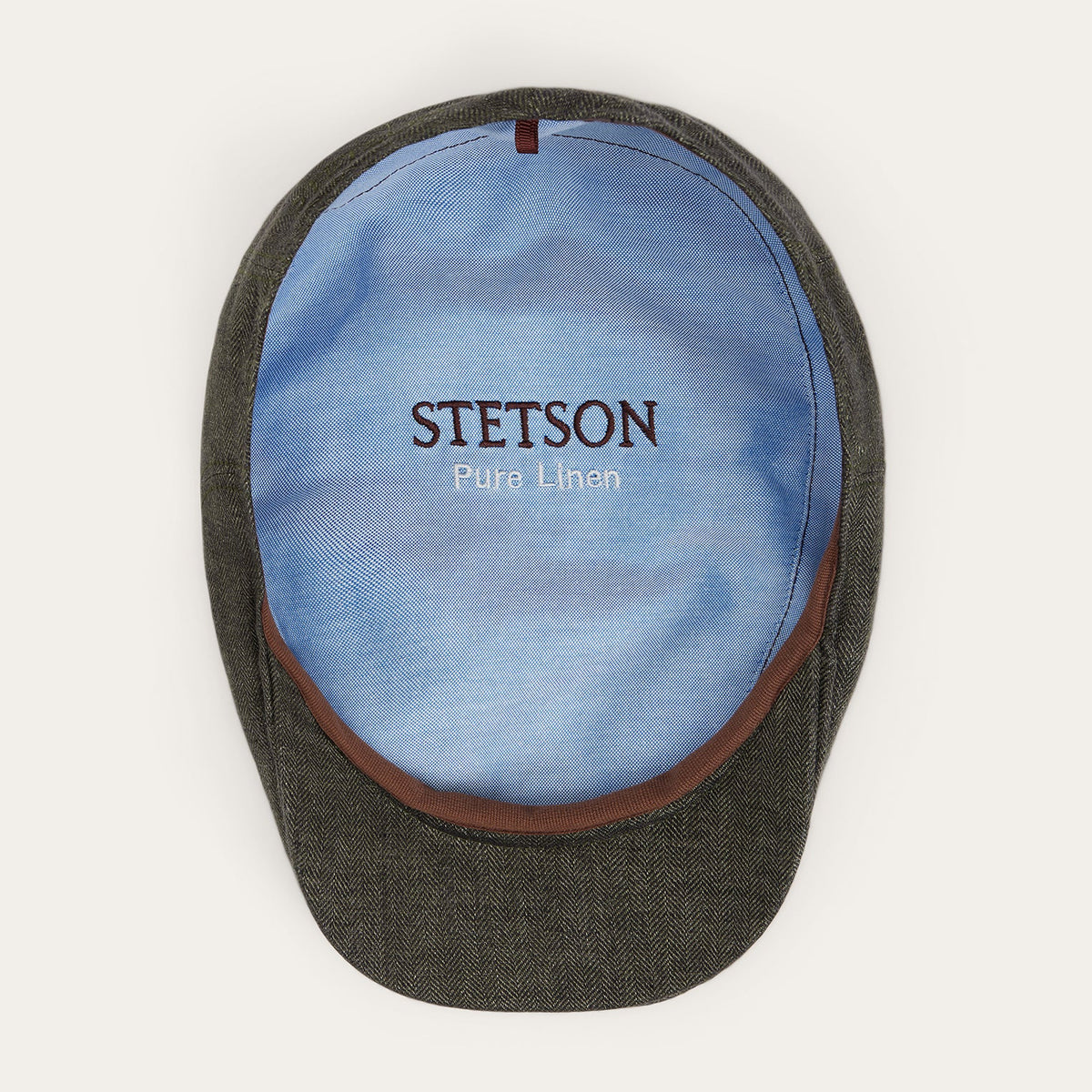 Herringbone Linen Ivy Cap Olive Herringbone - Stetson