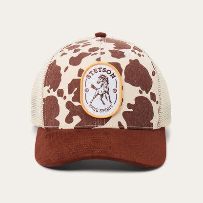 Free Spirit Trucker Hat Brown Cow - Stetson