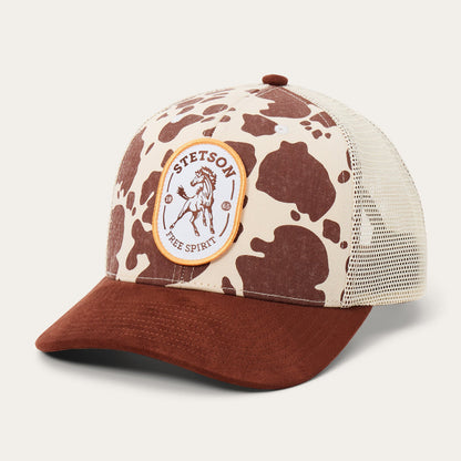 Free Spirit Trucker Hat Brown Cow - Stetson