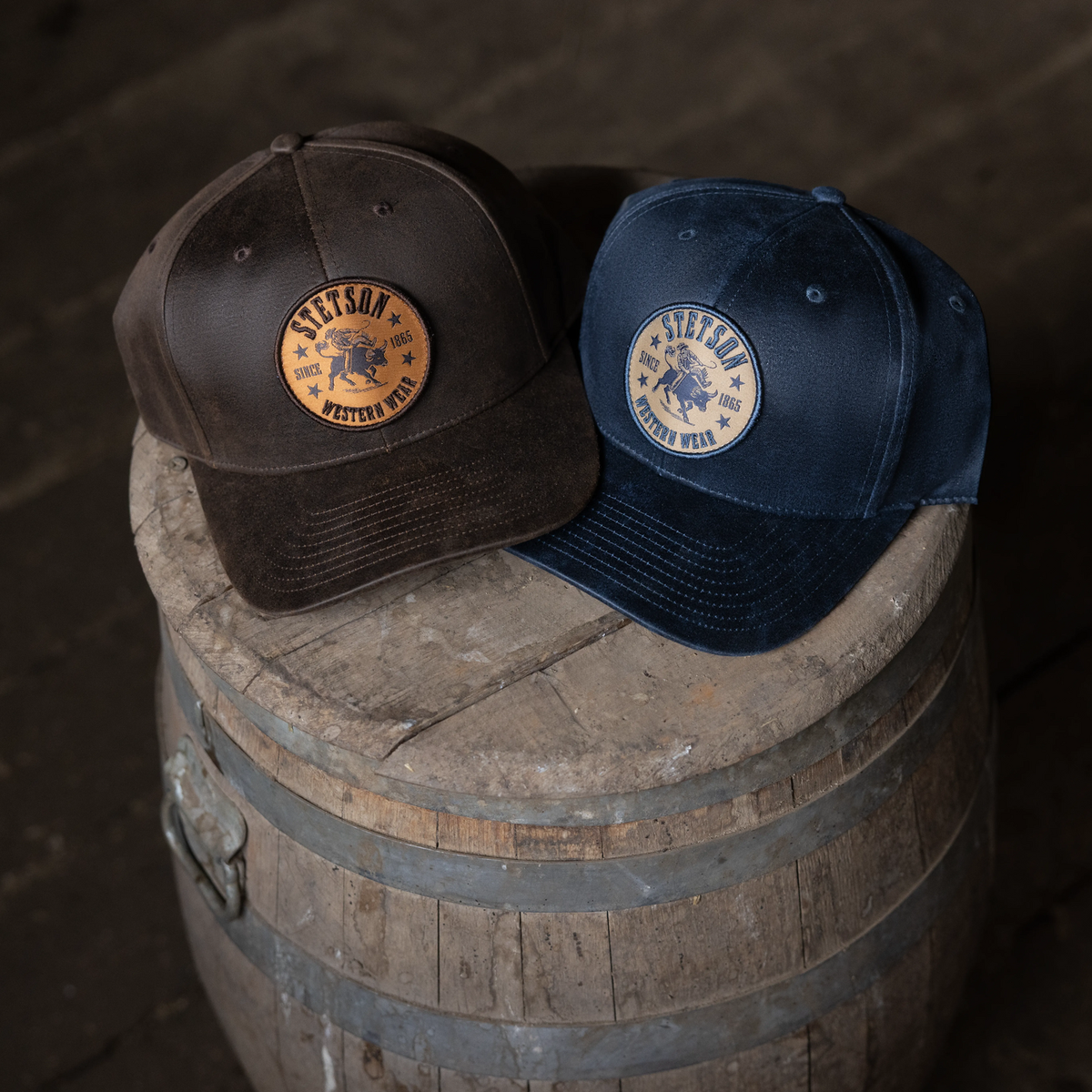 Bull Rider Patch Trucker Hat Navy - Stetson