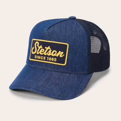 Dark Denim 1865 Patch Trucker Cap Blue - Stetson