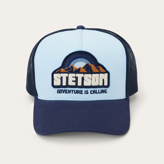 Mountain Sunset Trucker Cap Light Blue / Navy - Stetson