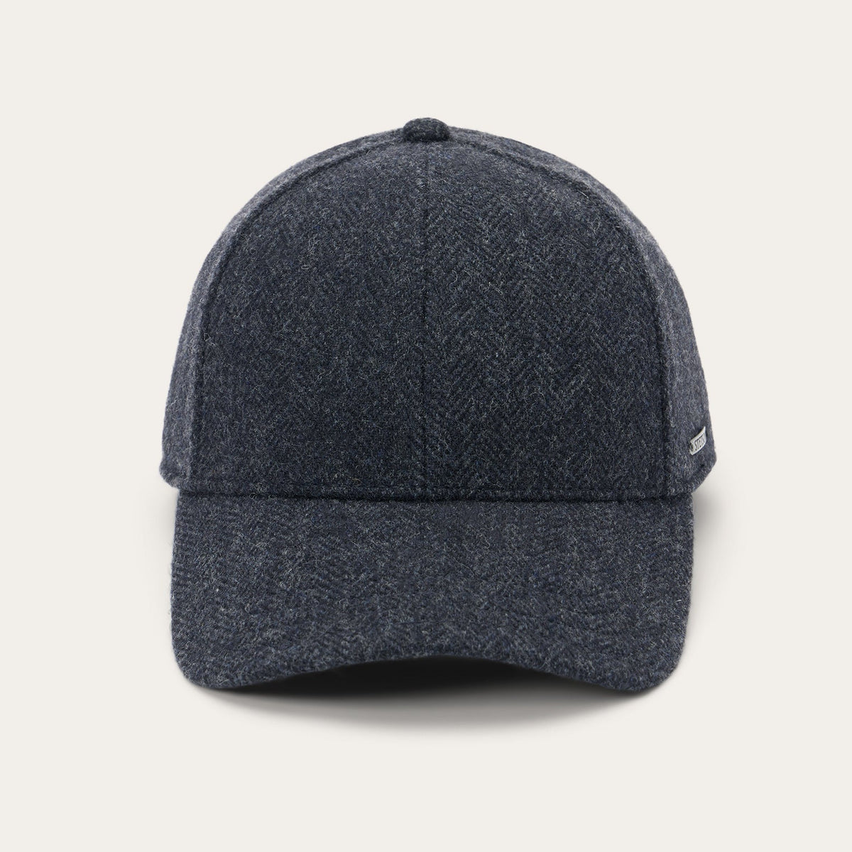Wool Herringbone Baseball Cap Dark Grey Herringbone - Stetson
