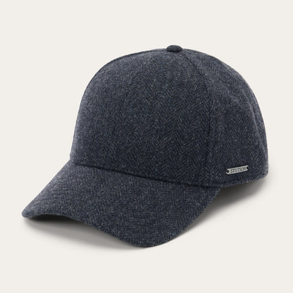 Wool Herringbone Baseball Cap Dark Grey Herringbone - Stetson