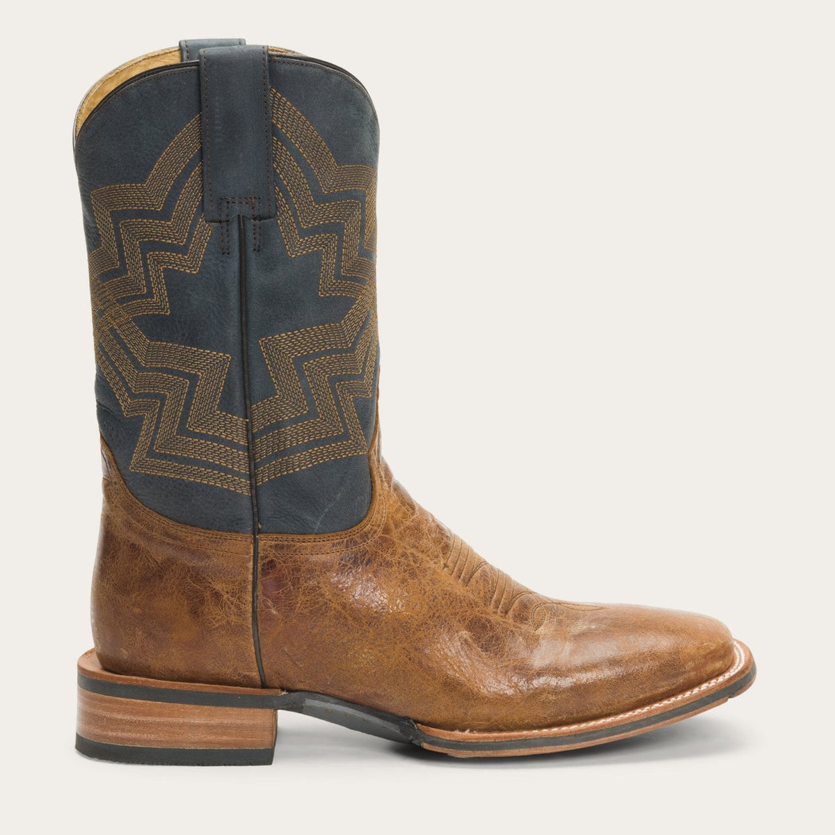 Goddard Burnished Blue & Brown Leather Boot Brown - Stetson