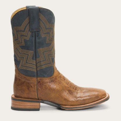 Goddard Burnished Blue & Brown Leather Boot Brown - Stetson