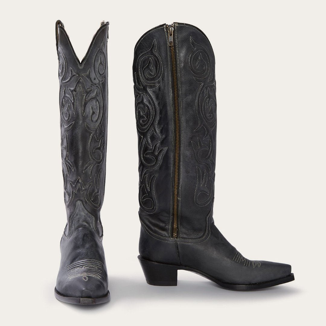 Blair Corded Side Zip Cowboy Boot Black - Stetson