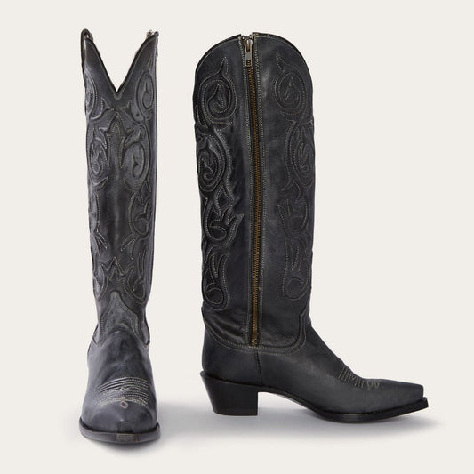 Blair Corded Side Zip Cowboy Boot Black - Stetson