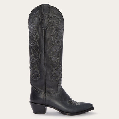 Blair Corded Side Zip Cowboy Boot Black - Stetson