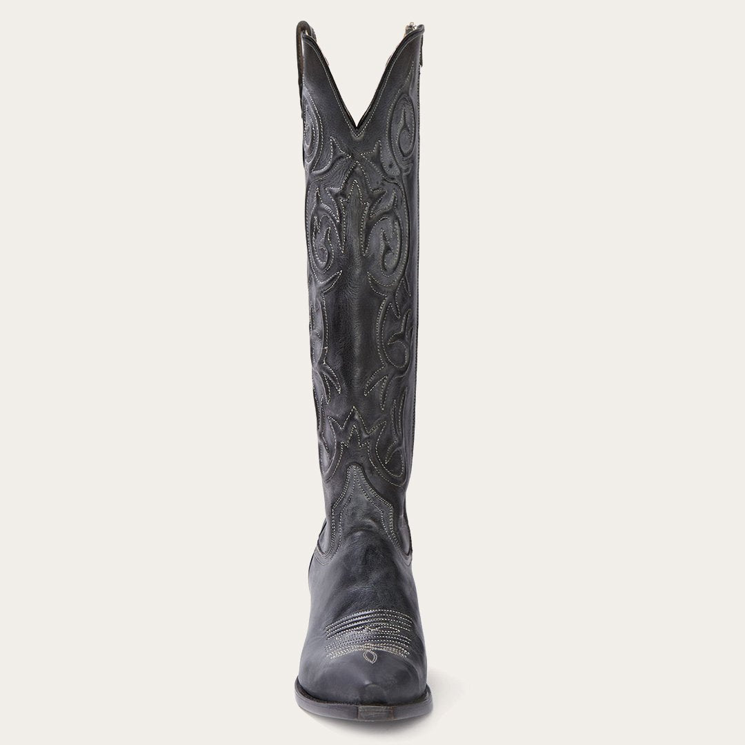Blair Corded Side Zip Cowboy Boot Black - Stetson