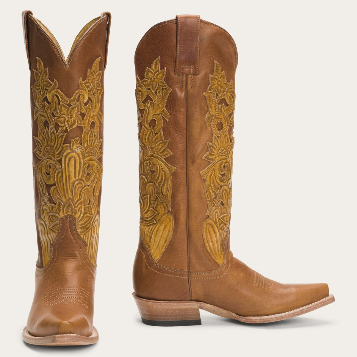 Jules Hand Tooled Leather Boot Brown - Stetson