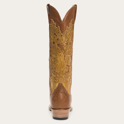 Jules Hand Tooled Leather Boot Brown - Stetson