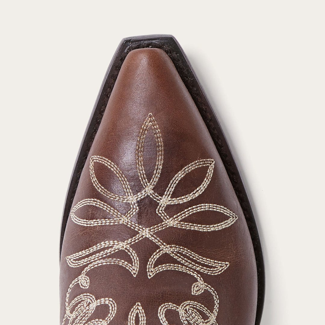 Adeline Burnished Brown Back Zip Cowboy Boot Brown - Stetson