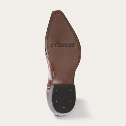 Adeline Burnished Brown Back Zip Cowboy Boot Brown - Stetson
