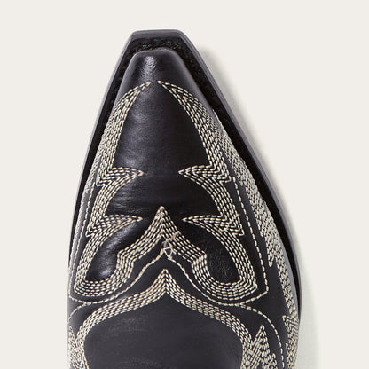 Tina Black & White Flame Embroidered Cowboy Boot Black - Stetson