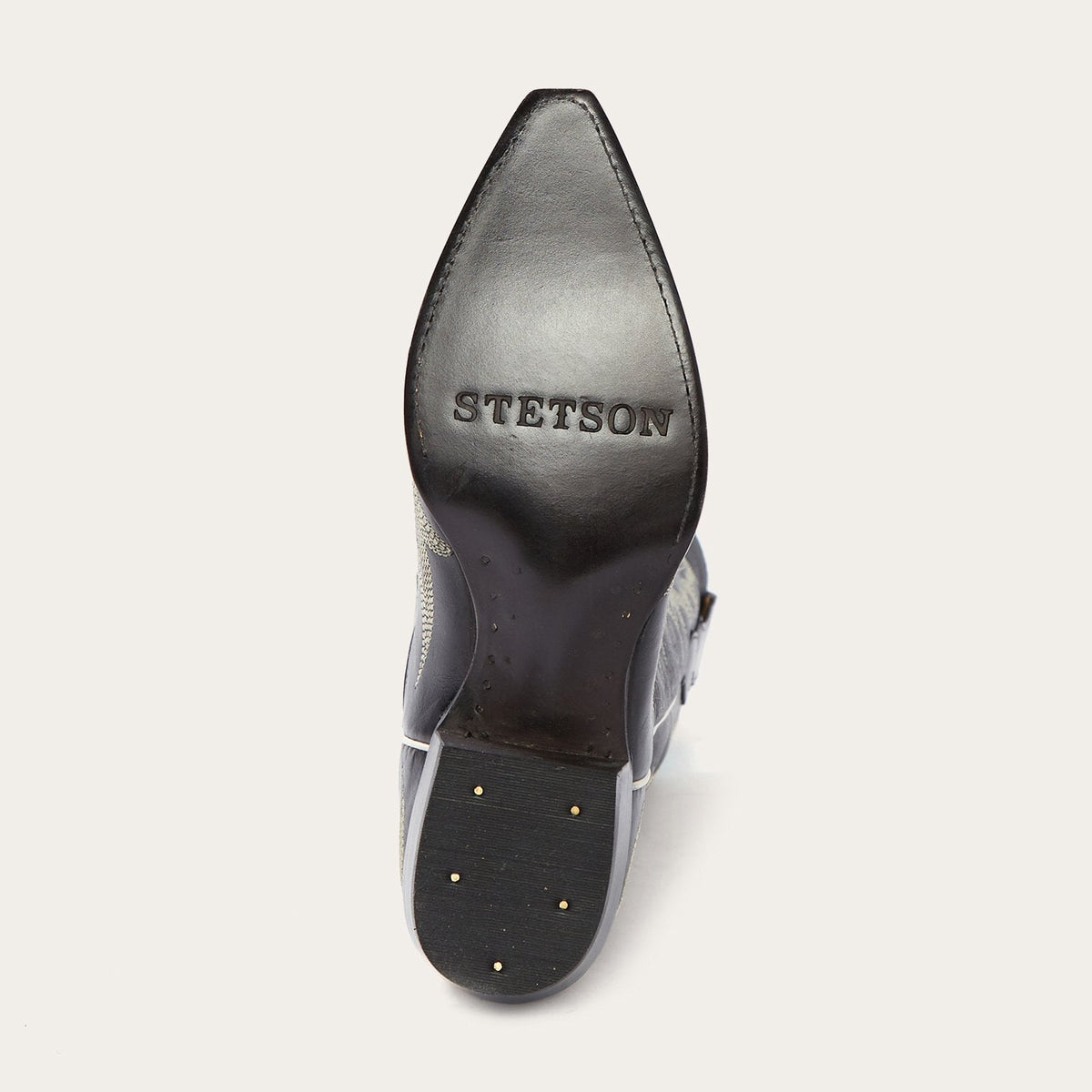 Tina Black & White Flame Embroidered Cowboy Boot Black - Stetson