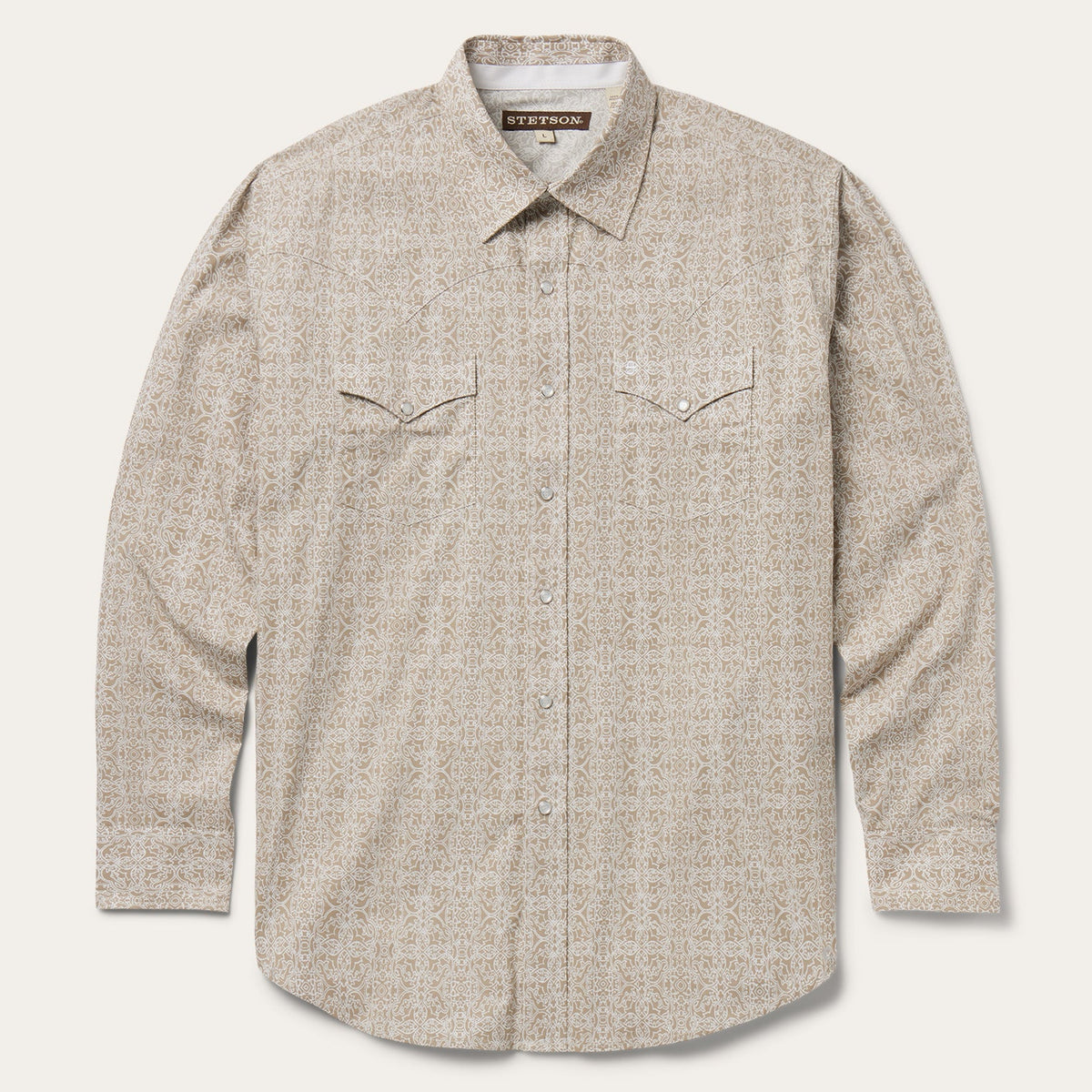 Medallion Print Western Shirt Brown - Stetson