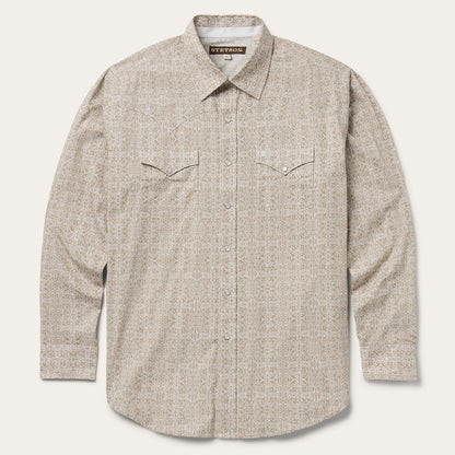 Medallion Print Western Shirt Brown - Stetson