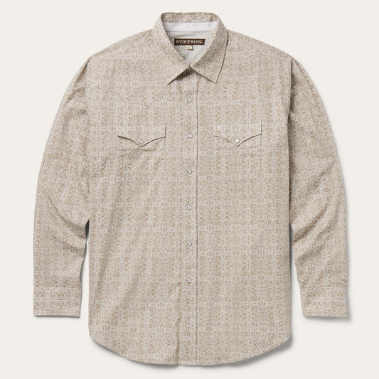 Medallion Print Western Shirt Brown - Stetson