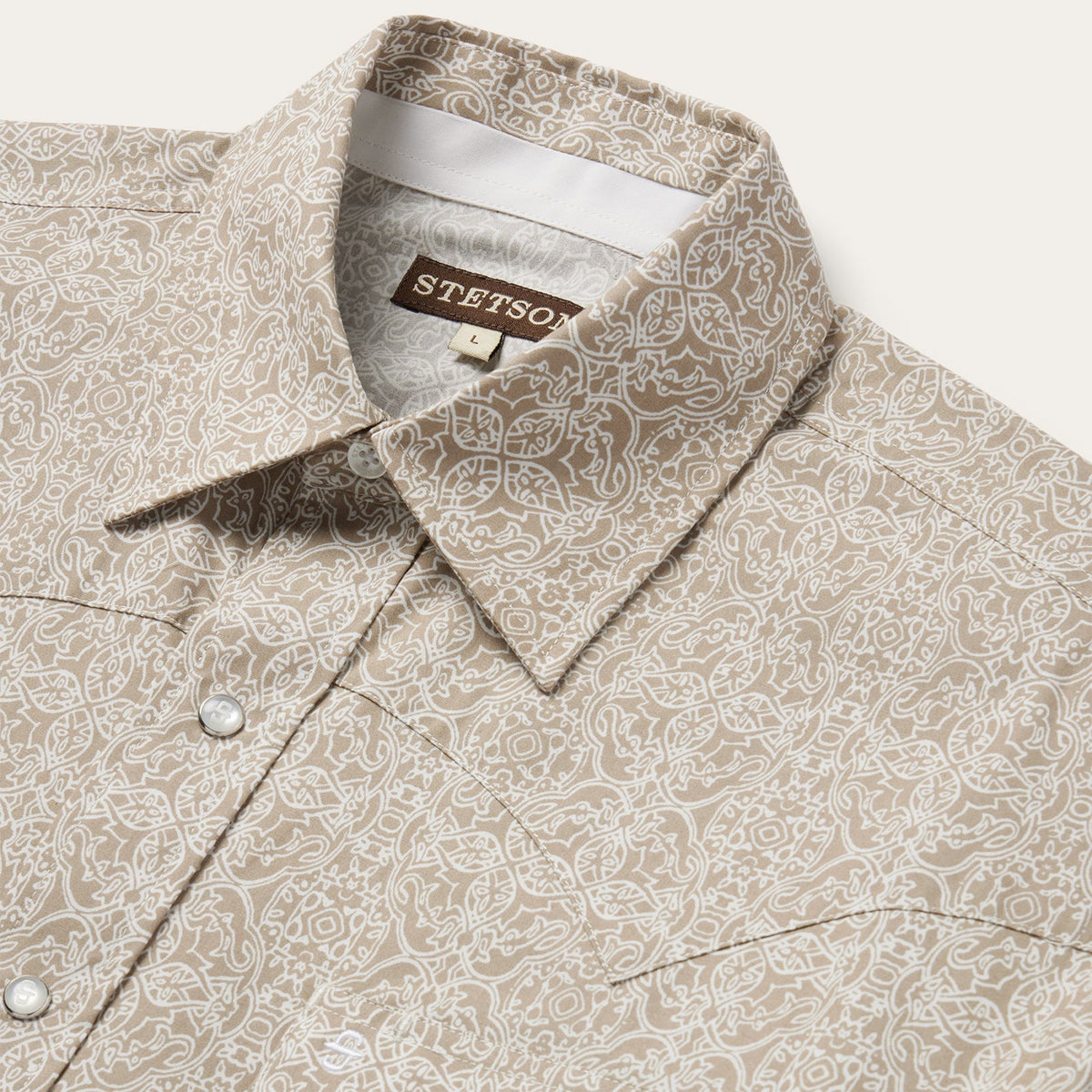 Medallion Print Western Shirt Brown - Stetson