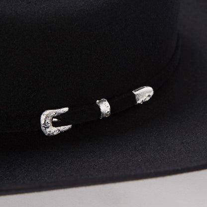 Lariat 5X Cowboy Hat - 4 5/8" Crown Black - Stetson